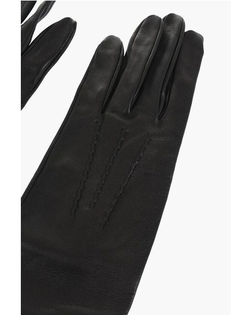 DSquared² Black Leather Opera Gloves