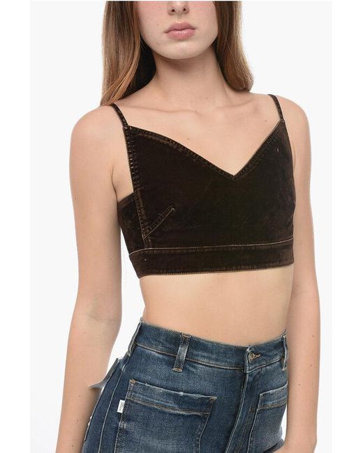 Loewe Black Velvet Strappy Top