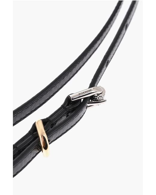 Givenchy Black Slim-Fit Belt Voyou Leather 10Mm