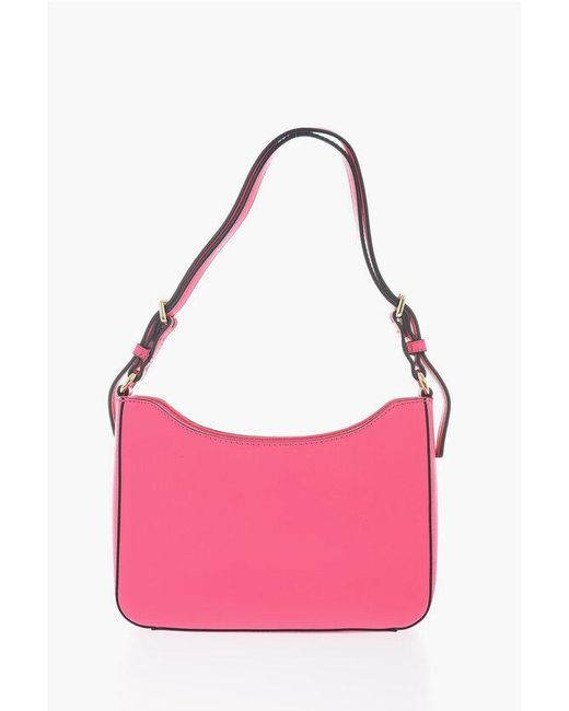 Versace Pink Jeans Couture Baroque Motif Shoulder Bag With Embossed Logo