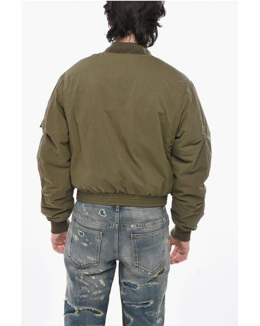 Givenchy Green Cotton-Blend Bomber With Utility Pockets for men