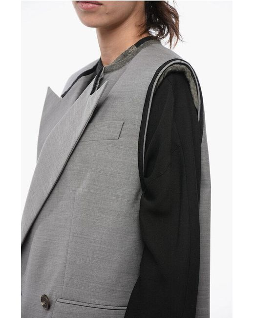 Alexander McQueen DoubleBreasted Oversized Wool Blazer With Peak Lapel