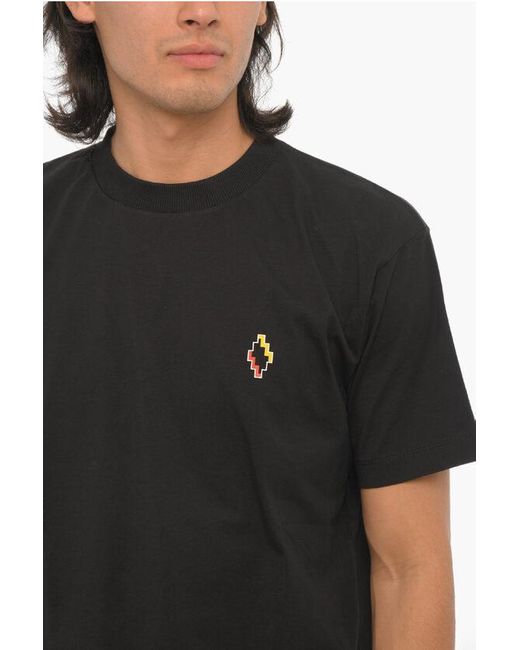 Marcelo Burlon Black Cotton Crew-Neck T-Shirt for men