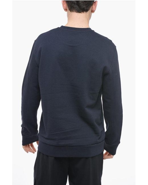 Neil Barrett Blue Crew Neck Coordinates Sweatshirt With Print for men