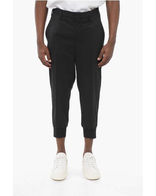 Neil Barrett Black Low Waisted Slim Fit Pants for men