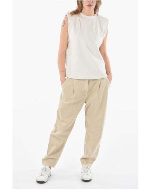 Ixos White Padded Shoulder Tamarindo Relaxed Fit Top