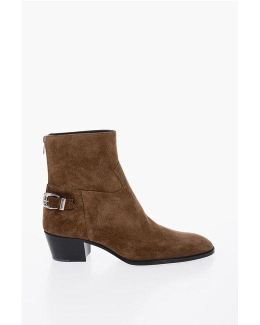 Céline Multicolor Suede Leather Isaac Boots With Buckle Details for men