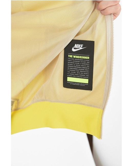 Nike Yellow Ultra Lightweight Two-Tone Windbreaker With Hood for men