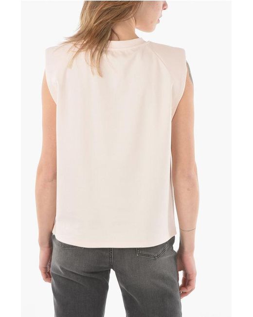 Ixos White Padded Shoulder Tamarindo Relaxed Fit Top