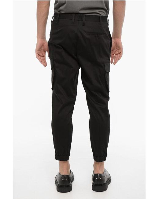 Neil Barrett Black Regular Fit Skinny Fit Travel Pants for men