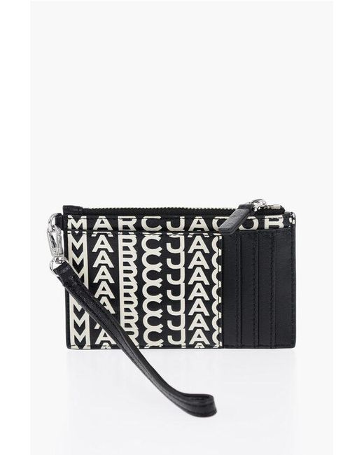 Marc Jacobs Black All-Over Logo Leather Card Holder