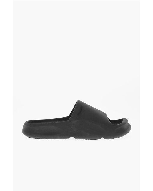 Heron Preston Black Solid Color Rubber Slides for men