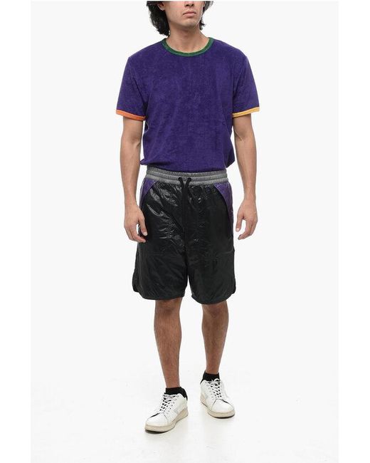 Moncler Black Day-Namic Nylon Shorts With Contrasting Waistband for men