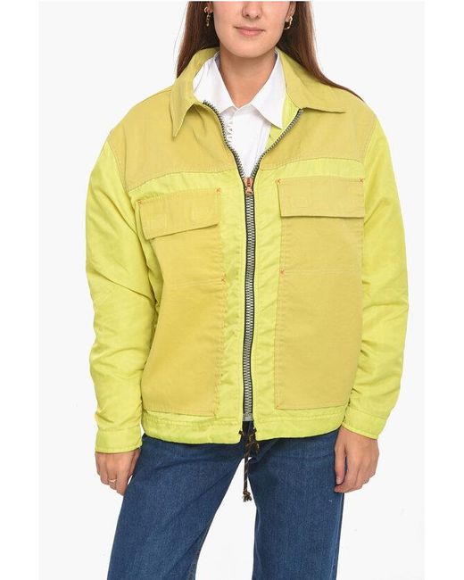 DIESEL Yellow Tag Double Layered Utility Jacket With Zip Closur