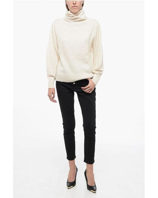 Zimmermann White Wool And Cashmere Turtleneck Sweater