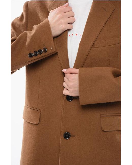 Céline Brown Wool Long Coat
