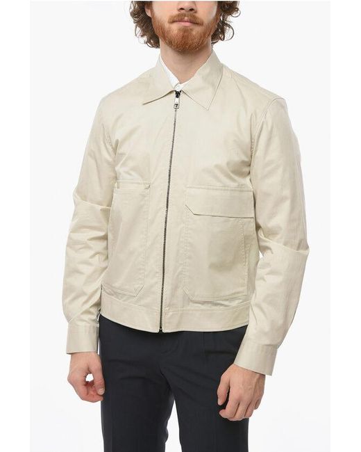 Neil Barrett Natural Maxi Pockets And Zip Boxy Jacket for men