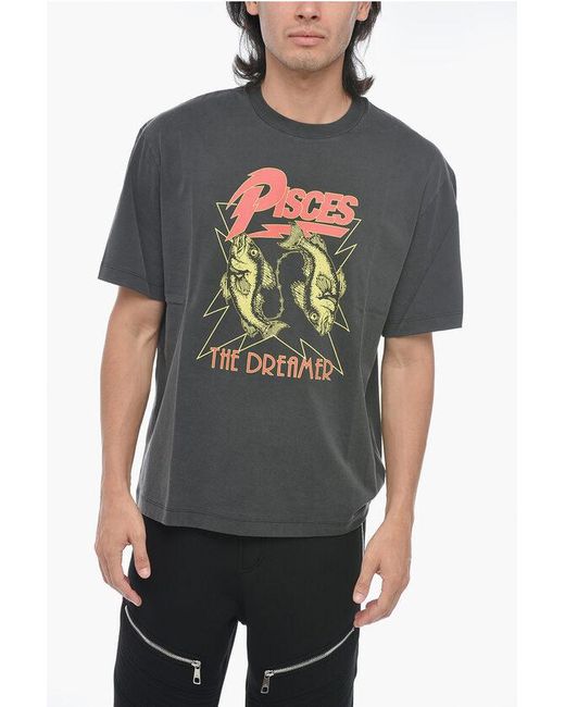 Neil Barrett Gray Printed Pisces The Dreamer T-Shirt for men