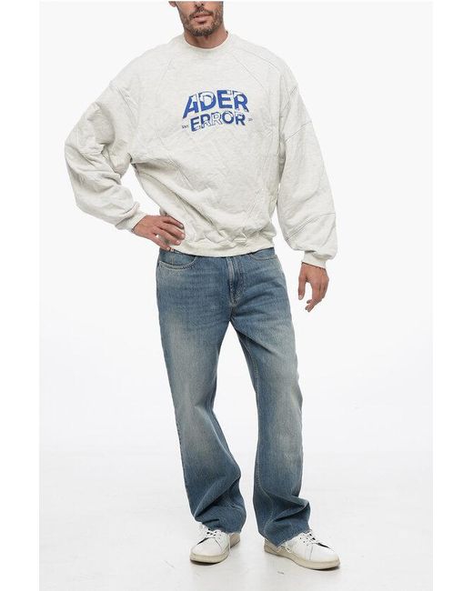 Adererror Gray Embroidered Logo Sweatshirt for men