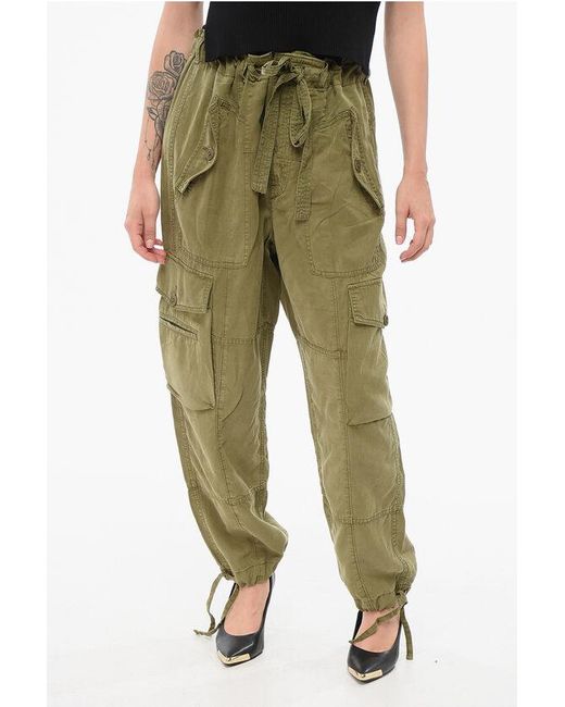 Polo Ralph Lauren Green Linen Blend Cargo Pants