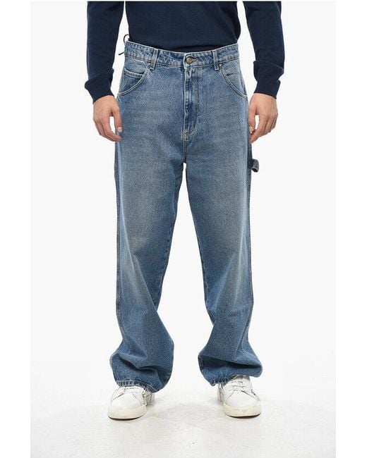 1989 STUDIO Blue Oversize Straight-Leg Jeans 25Cm for men