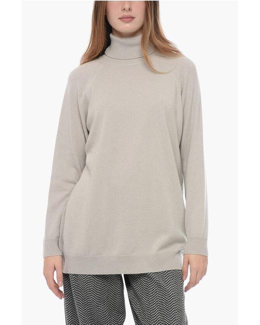 Drumohr Natural Cashmere Turtleneck Sweater