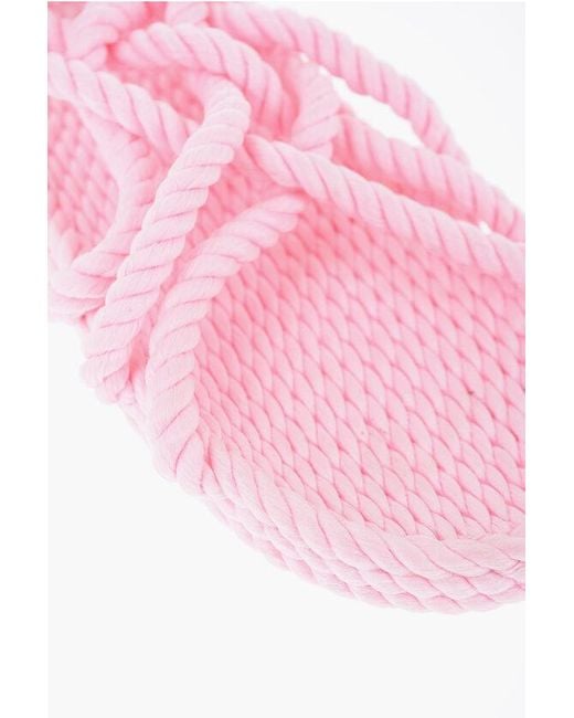 Nomadic State Of Mind Pink Rope Slingback Sandals