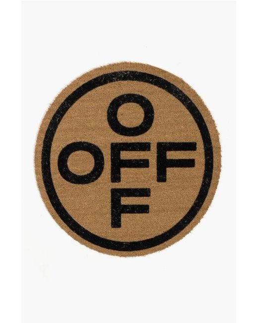 Off-White c/o Virgil Abloh Multicolor Home Coconut Fiber Round Doormat With Contrasting Logo