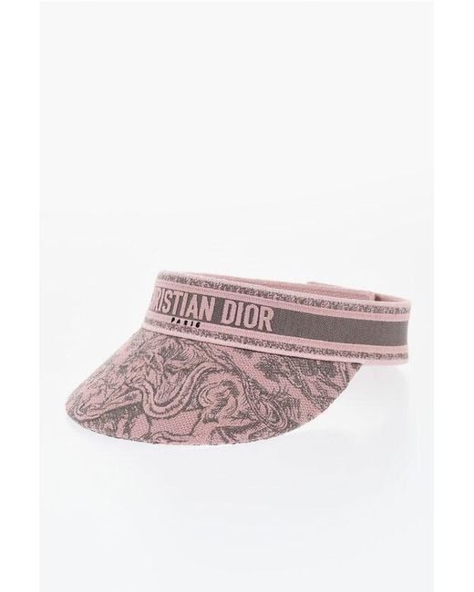 Dior Pink Cotton Visor With Embroidery