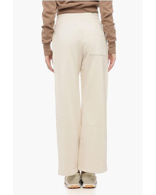 Max Mara Natural Weekend Wide-Leg Pentola Joggers With Embroidered Logo