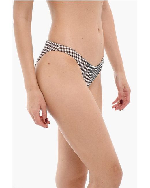 Marysia Swim Pink Gingham Checked Bikini Bottom