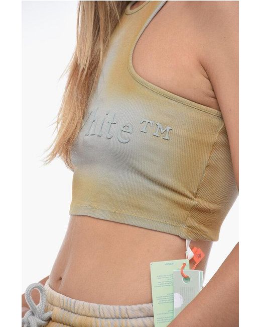 Off white cropped tank top hotsell