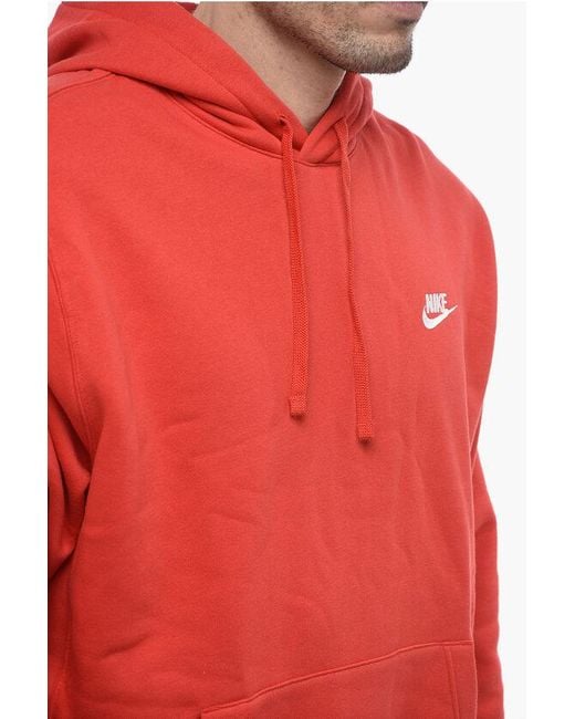 men nike red hoodie