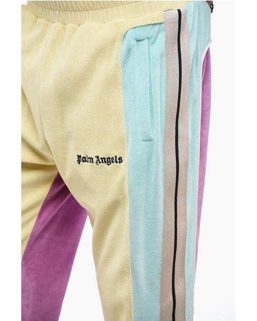 Palm Angels Chenille Track Pants With Color Block Design in Yellow for Men Lyst UK