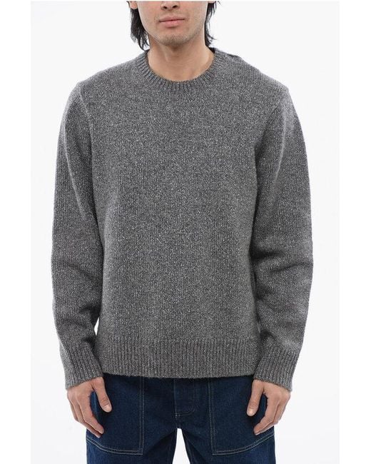 AllSaints Gray Allsaints Lurex And Wool Blend Nebula Crew-Neck Sweater for men