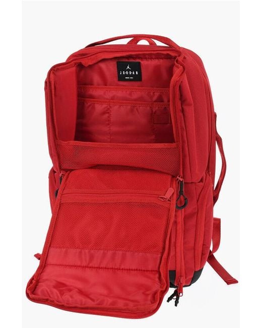 Nike Red Air Jordan Two Tone Collectors Backpack With Embossed Logo