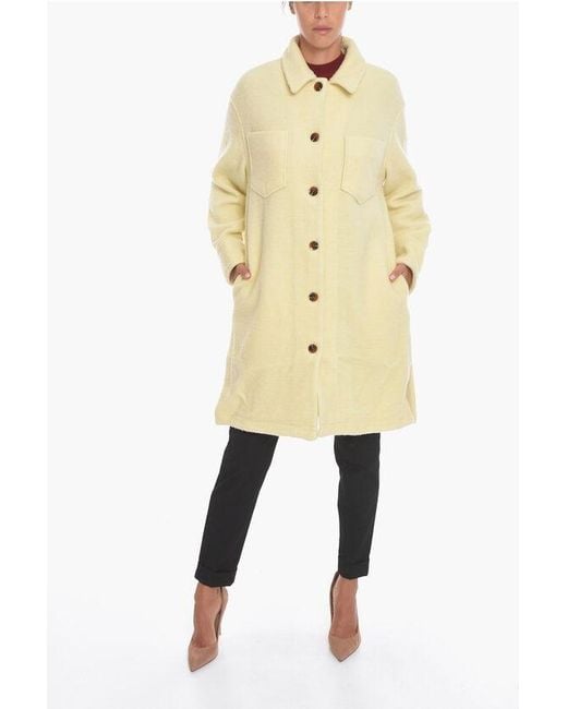 Samsøe & Samsøe Natural Boiled Wool Blend Diora Coat