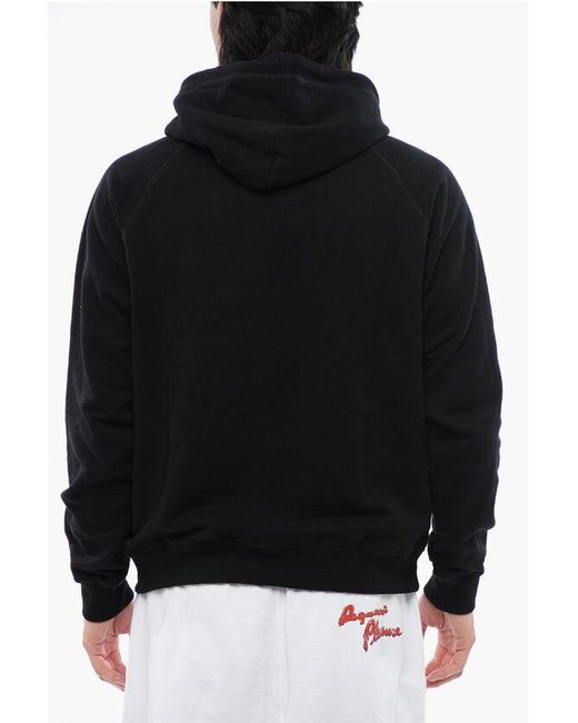 DSquared² Black Brushed Cotton Cool Fit D2 Pop 80S Hoodie for men