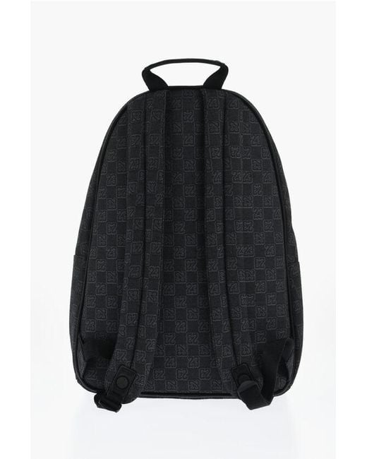 Nike Black Jordan Monogram Fabric Backpack With Eco-Leather Details for men