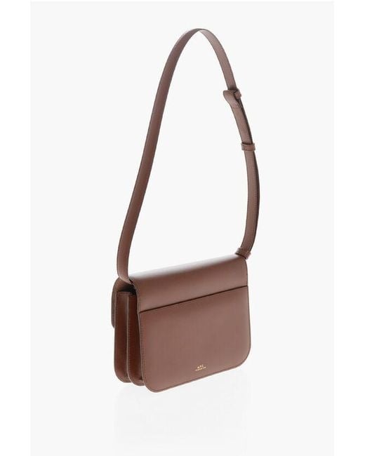 A.P.C. White Leather Noisette Shoulder Bag