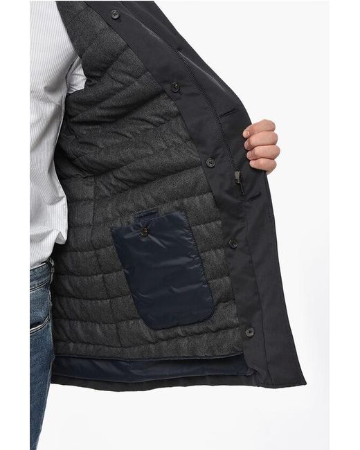 Corneliani Gray Solid Color Gladys Jacket With Removable Inner Lining for men