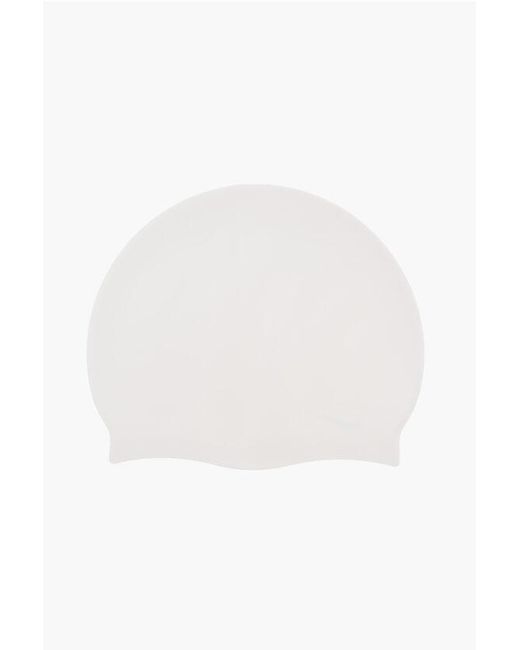 Nike White Swim Solid Color Silicone Pool Cap