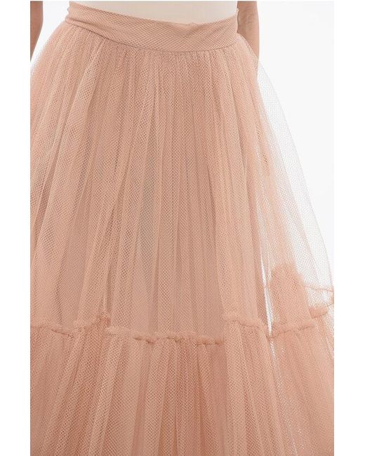 Dior Pink Mesh Long Circle Skirt