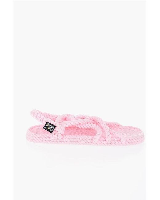 Nomadic State Of Mind Pink Rope Slingback Sandals