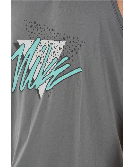 Nike Gray Swim Tank Top With Logo-Print for men