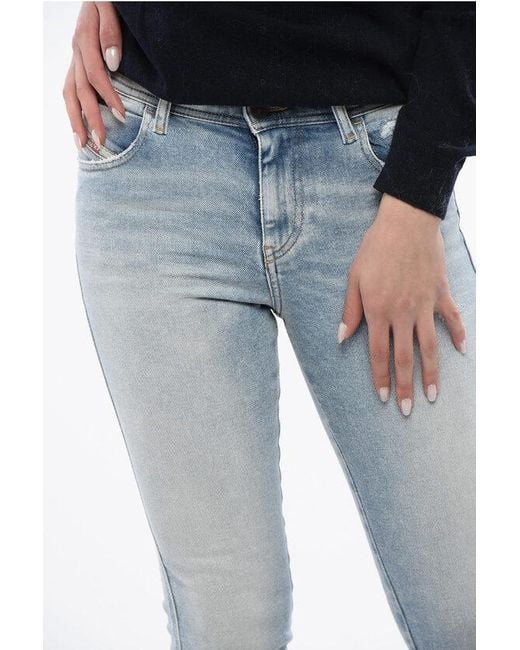 DIESEL Blue Mid Waist 2015 Babhila Skinny Fit Jeans 13,5Cm L30