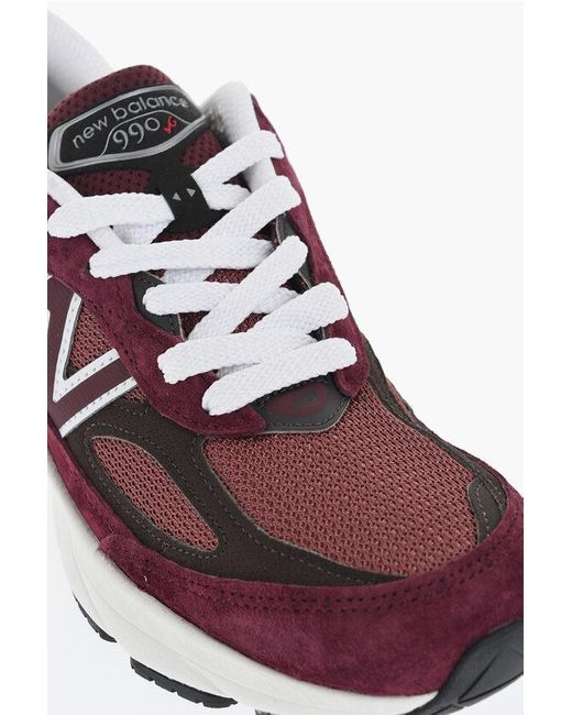New Balance White Logoed 990 Sneakers With Contrast Detailing for men