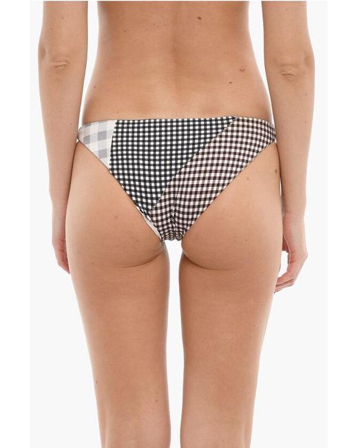 Marysia Swim Pink Gingham Checked Bikini Bottom