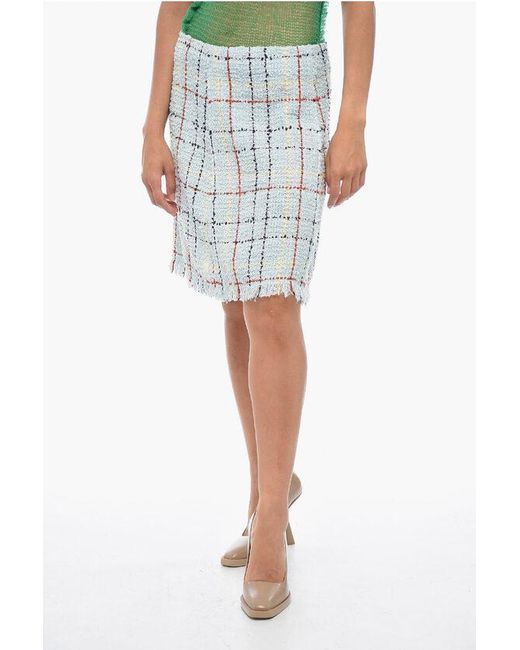 Marni Multicolor Tweed A-Line Miniskirt