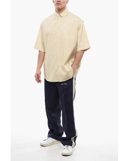 Off-White c/o Virgil Abloh Natural Button-Down Wool Blend Shirt With Breast-Pocket for men